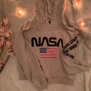 NASA CROPPED HOODIE H&M SIZE M